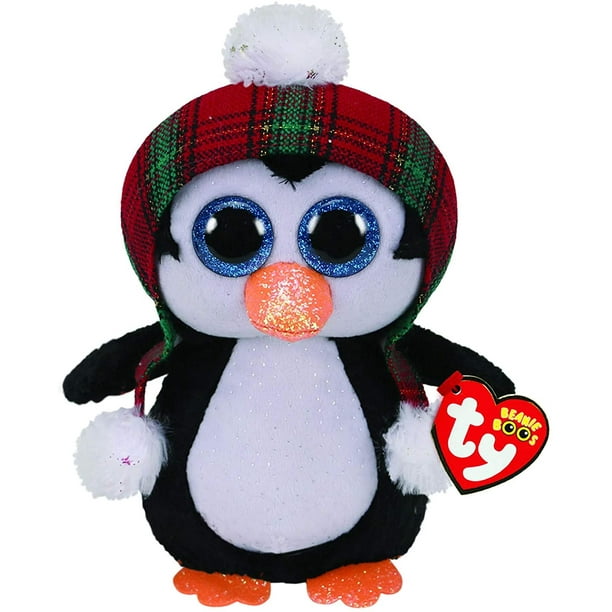 6 Inches Penguin Party Supplies, Decorations 3 Large Plush Beanie Penguins Penguin Plush Party Favors Set Assorted Colors 